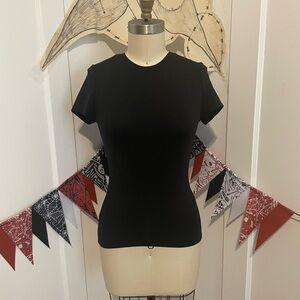 Sz-M- Victoria Secrets body con plain black shirt black base layer